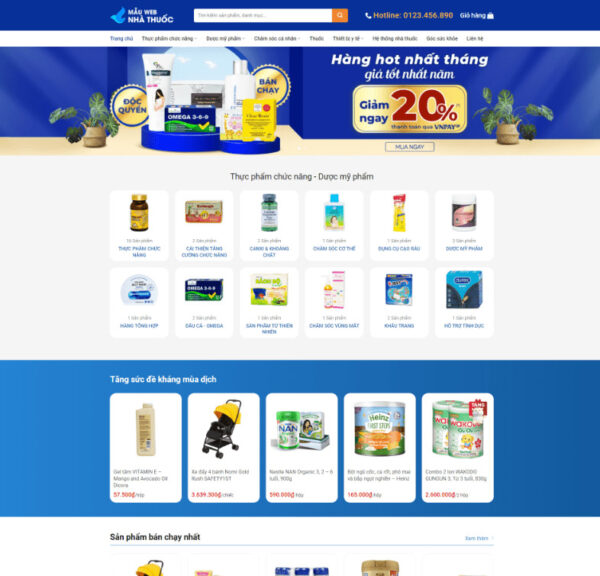 Theme WordPress Tiem Thuoc Tay Chuan Dep 2 600x576